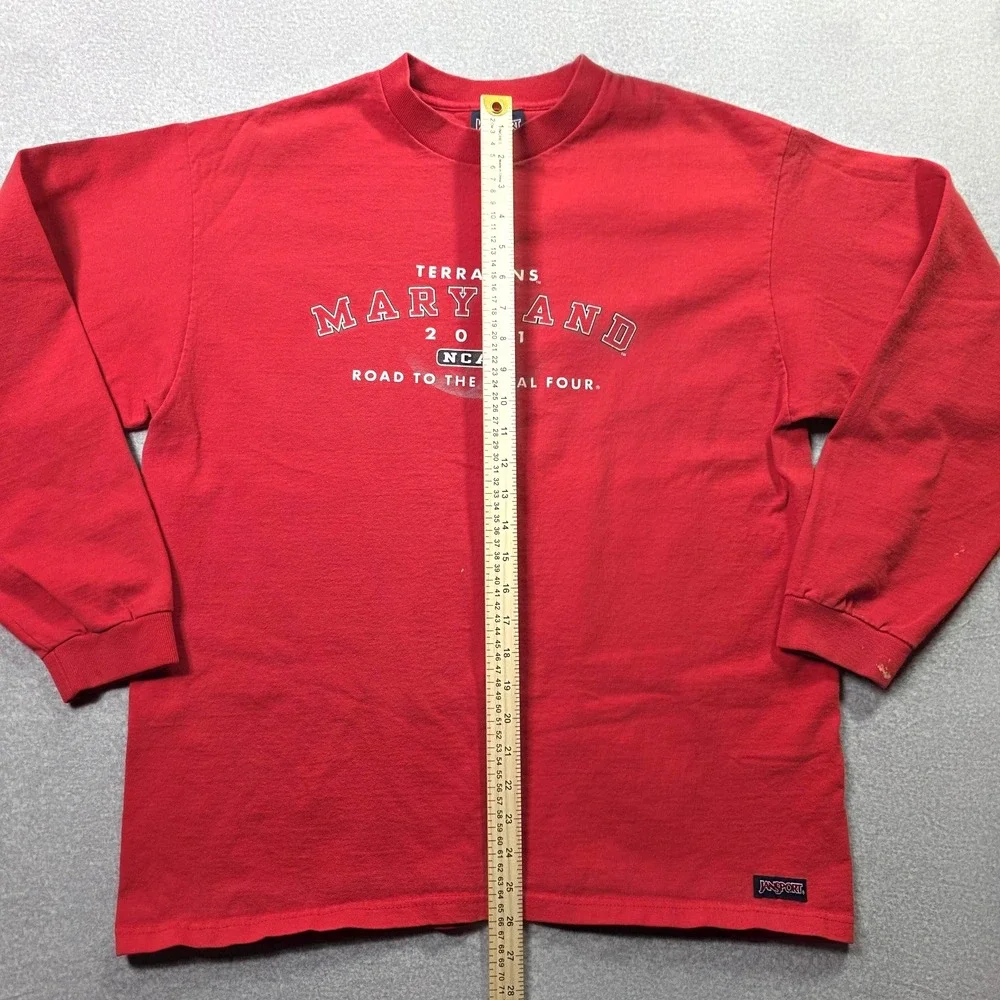 Vintage Maryland Terrapins Shirt Mens L Red Road to the Final Four JanSport USA